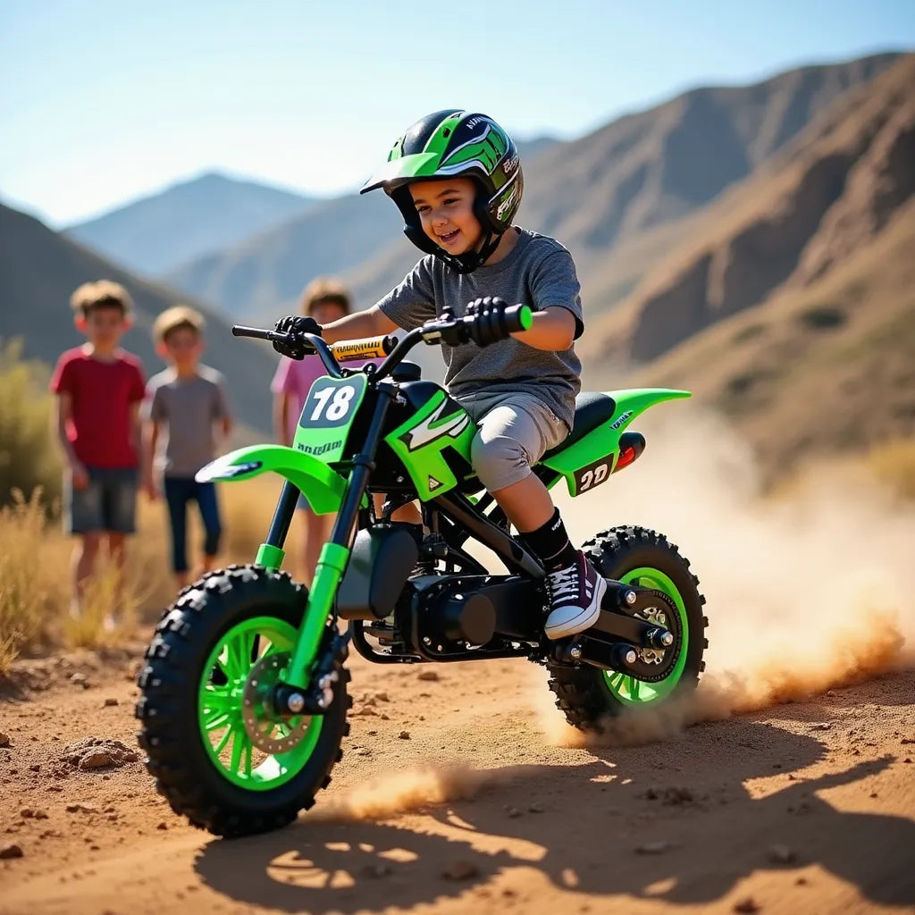Pitbike para Niños 49cc - Verde